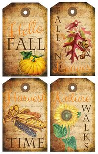 Fall is just around the corner! Get a jump on Fall decorating and scrapbooking with these awesome Fall themed tags that are a totally FREE printable!