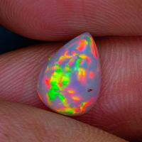 2.13 CT World Rare ! Acrylic Colorful Pattern 100% Natural White Opal Cab by GempalaceStore on Etsy