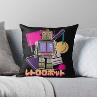 Get my art printed on awesome products. Support me at Redbubble #RBandME: https://www.redbubble.com/i/throw-pillow/Alien-Robot-80s-Memphis-Japanese-Retro-Futurism-Vaporwave-Sunset-Space-Desert-Gundam-by-billingtonpix/94829552.5X2YF?asc=u