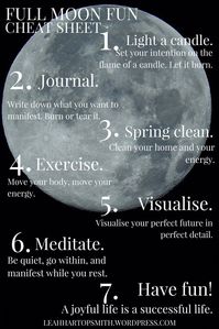 ✨Full Moon Fun - the cheat sheet!! Save this pic & use it as part of your Full Moon ritual tonight ✨ Click through for the full post