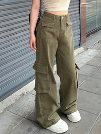 Jeans Cargo Vintage 90s Verde