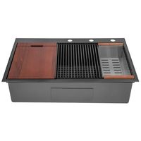 eModern Decor CozyBlock 36'' L Drop-In Single Bowl Stainless Steel Kitchen Sink & Reviews | Wayfair