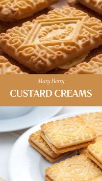 These Mary Berry Custard Creams are prepared using unsalted butter, caster sugar, vanilla extract, plain flour, and instant custard powder. This Custard Creams recipe creates a dessert that takes about 45 minutes to prepare and can serve up to 24 people.