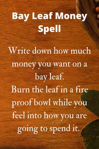 Make sure the leaf is a dried bay leaf. You can use tongs to hold the leaf over a fire proof bowl as you burn it. To find out more about how to perpare for spell casting download the Free PDF. #learnwicca #witchcraftforbeginners #wiccaforbeginners #howtobecomewiccan #bookofshadows #spells #witchspells #paganquotes #witchcraftquotes #witchquotes #wiccanquotes #beginnerguidetowicca #beginnerwitch #wicca101course