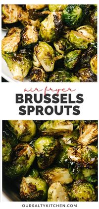 Cook Brussels sprouts in the air fryer for the crispiest, yet most tender, Brussels sprouts you'll ever make! Seasoned simply and enhanced with balsamic vinegar, air fryer Brussels sprouts are foolproof and perfect every single time. You might never want to make Brussels sprouts any other way ever again! We've got every tip you need to create crispy restaurant-style Brussels sprouts right at home, with plenty of variations and seasoning options. #airfryer #brusselssprouts