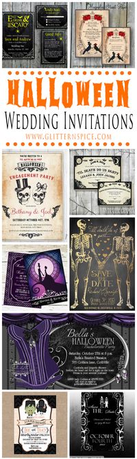 Halloween Wedding Invitations if I were to do it all again! Boudoirgirls.net