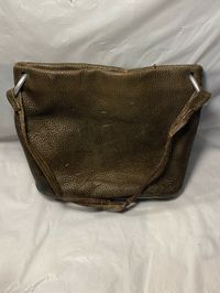 Please read all the description before bidding. Vintage 1940s Handbag - 80 Year Old Brown Leather Pocketbook With Talon Zipper. Condition: This is not in perfect condition at all, but still a very highly collectible 80 year old handbag. It shows lots of wear on the handle, outside, and inside of bag. If your looking for an 80 year old handbag that looks like it was bought yesterday, this is not the hand bag for you. This handbag will be shipped priority mail with insurance. Please look at all th