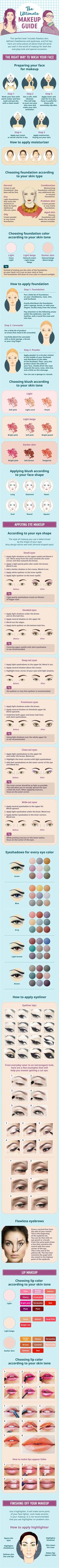 Best Makeup Tutorials for Teens -The Ultimate Makeup Guide You Can’t Live Without - Easy Makeup Ideas for Beginners - Step by Step Tutorials for Foundation, Eye Shadow, Lipstick, Cheeks, Contour, Eyebrows and Eyes - Awesome Makeup Hacks and Tips for Simple DIY Beauty - Day and Evening Looks http://diyprojectsforteens.com/makeup-tutorials-teens