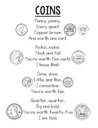 Coins Money Poem by Kristin Warren | TPT