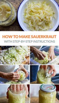 How To Make Sauerkraut - step-by-step photos and instructions #sauerkraut #cabbage #fermenting #fermentation