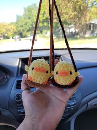 chick swing crochet car charms for cars