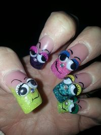 My funny face nails