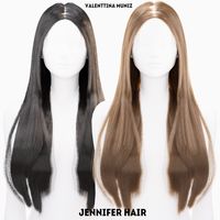 Jennifer Hair - The sims 4 Renders ( Blender) | Valenttina Muniz #thesims4 #blender #ts4cc