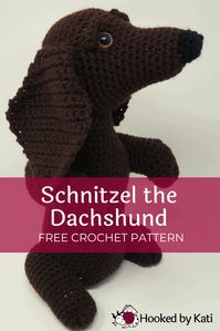 Schnitzel the Dachshund | Free Crochet Pattern | Hooked by Kati