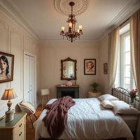 parisian bedroom interior