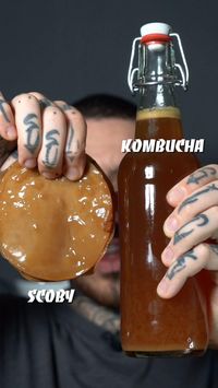 Kombucha is a fermented tea which is actually alive! Kombucha is full of beneficial probiotics that helps your guts, boost the immune system and much more! It is made using a SCOBY (Symbiotic Culture of Bacteria and Yeast) which forms after each fermentation of your tea. RECIPE: - 2 x SCOBY - 2 L filtered Water - 16g black tea (any tea could work) - 8% of tea weight in brown/white sugar - 1/3 or 1/2 the size of your bottle filled with any juice that you like