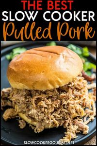 The family is sure to love this amazing slow cooker pulled pork! The perfect homemade spice blend makes it great for sandwiches, tacos and more!! #slowcooker #pulledpork