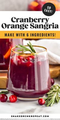 This cranberry orange sangria is festive and delicious, making it the perfect gathering point for a gathering or the holidays. Pairing orange and cranberry juices with red wine and brandy, this friendsgiving sangria is refreshing and sure to be a hit.