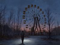 picture prompt: Not so fun fair.