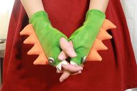 fingerless fleece monster gloves tutorial