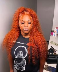 Cutest hair color and style🔥Love the hair magic from stylist @a.dastylist❣️ Follow @bombtress_hair for more wig ideas🥰 Enjoy best deals of the year and slay the upcoming holidays🤩 . . . . . . . . . . . . #explorepage #deepwavewig #gingerhair #gingerwig #colorwigs #coloredwigs #transparentlace #transparentlacewigs #lacefrontwig #bodywavewigs #lacefront #wigunits #customunit #lacefrontalwig #issawig #wigstore #wigsforsale #affordablewigs #frontalunits #frontalwig #halfuphalfdown