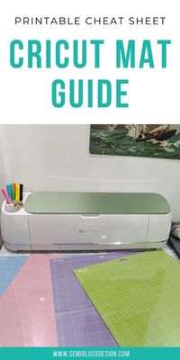 Learn which Cricut mats should be used with different material. This Cricut mat guide includes a printable mat cheat sheet to download. #cricut #cricutmats