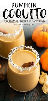 This Pumpkin Coquito Recipe is extra creamy and filled with the flavors of Fall. I know it’s not the traditional coquito flavor, but just wait until you try it! Save this easy cocktail recipe!