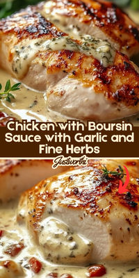 This Chicken with Boursin Sauce is a luxurious, creamy dish that takes comfort food to the next level. The tender chicken is smothered in a velvety sauce infused with the rich, garlicky flavors of Boursin cheese and fine herbs. It’s a restaurant-quality recipe you can make at home in under 30 minutes.