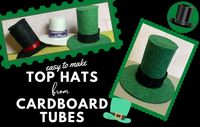 Our tutorial for making a cardboard tube top hat is a great way to recycle cardboard tubes. Use these top hats as hats for your craft projects, favours or ornaments. They are easy to make and budget-friendly.