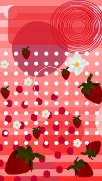 Strawberries | Fruit Phone Wallpaper | Floral Phone Wallpaper | Zo Zo’s Strawberry Patch Phone Wallpaper