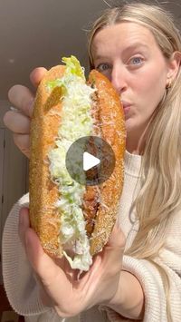 Rachaell Rampini on Instagram: "I have yet to meet someone who doesn’t like caesar salad. Also, sorry if you don’t like crunchy bread, but turning the bun into garlic bread-like crouton takes it to the next level. ALSO AGAIN, replacing the egg wash with caesar dressing to make it even more extra💅🏼🥬

Crunchy Chicken Caesar Sub
*makes 4 sandwiches

4 Sub rolls of choice
1lb chicken tenderloins, tenderized
2 hearts romaine lettuce, washed, dried, chopped
Fresh grated parmesan
Lemon, juiced
@litehousefoods Caesar dressing, for salad + 1/2 cup for breading
@progresso breadcrumbs or panko for breading
Flour for breading
@chosenfoods avocado oil

For garlic butter
2 heads of garlic, roasted
1 tbsp parsley, finely chopped
8 tbsps unsalted butter, softened
1/8 cup fresh parmesan, grated
Salt and