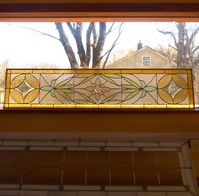 Stained Glass Transom or Sidelight Country Farm House - Etsy