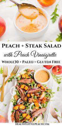 Grilled Peach Steak Salad