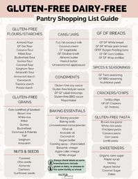 Stocking a Gluten-Free Dairy-Free Pantry can be overwhelming. Use this guide and printable gluten-free food list to help fit your needs.