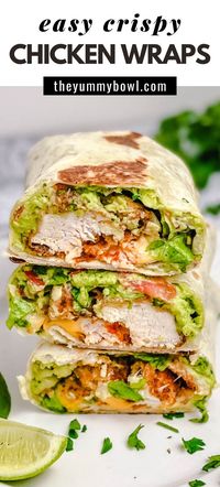 Chicken coated in smoked paprika Crispy Breadcrumbs, stuffed in a wrap with the most delicious fillings imaginable! A super tasty tortilla wrap recipe for your snack, meal prep, or healthy lunch #crispychickenwrap #chickenwrap #wrapsaucerecipes #chickenwraprecipe