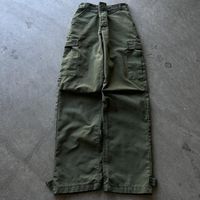 Y2k grunge baggy green cargos 2000s baggy wide leg... - Depop