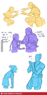 Past and Present Avatar/Aang Katara and Sokka