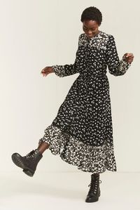 Buy FatFace Black Nola Poppy Meadow Midi Dress from Next Latvia