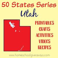 Everything you need to teach and/or learn about the great state of Utah. From free printables to must see places to visit, to crafts, activities and more! :: www.homeschoolgiveaways.com