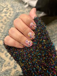 Glitter nails with stars