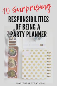 Are you interested in becoming a party planner? Before you begin daydreaming of all the extended vacations and having free attendance to upscale parties and events, let's first discover some major responsibilities of party planners. Hopefully, this guide will help you decide if becoming a party planner is a career you'd like to pursue. #ProfessionalPartyPlanner #HowToBeAPartyPlanner