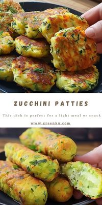 Zucchini and Cheese Patties with Garlic Yogurt Sauce Ingredients: For the Fritters: 2 zucchinis Salt 1 potato 2 eggs 1 carrot A sprig of parsley 1 clove of garlic #Patties #Zucchini