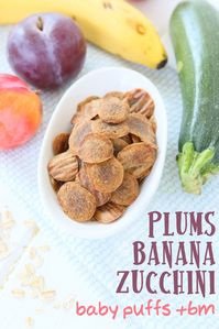 Banana Plums Zucchini Baby Puffs +6M | Buona Pappa