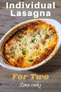 This Individual Lasagna is made with creamy Ricotta, shredded Mozzarella, and a hearty meat marinara sauce. It has lots of flavor and it’s easier and faster to prepare by using no-boil oven ready lasagna noodles. 