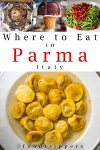 Parma is legendary for its cheese and cured meat. Check out our Parma guide for awesome Parma restaurants and food ideas for your visit. #Parma #EmiliaRomagna #InEmiliaRomagna #Italy #ItalianFood #ParmaRestaurants #FoodValley