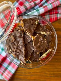 Chocolate Toffee Pretzel Bark - Whiskful Cooking