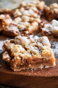 Caramelized Cinnamon Apple Crumb Bars - The Original Dish