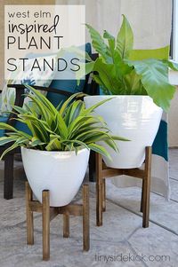 west elm inspired plant stands