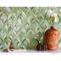 Oh so beautiful glass! - Margot in Emerald jewel glass makes for a stunning and elegant wall of pattern and color.