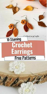 Looking for stylish and unique crochet earrings patterns? Look no further! Our roundup features a wide range of trendy designs and tutorials. From simple and elegant to bold and colorful, we've got you covered. So grab your hook and start creating your own one-of-a-kind crochet earrings today! crochet earrings | crochet patterns | handmade jewelry |DIY jewelry | crochet ideas